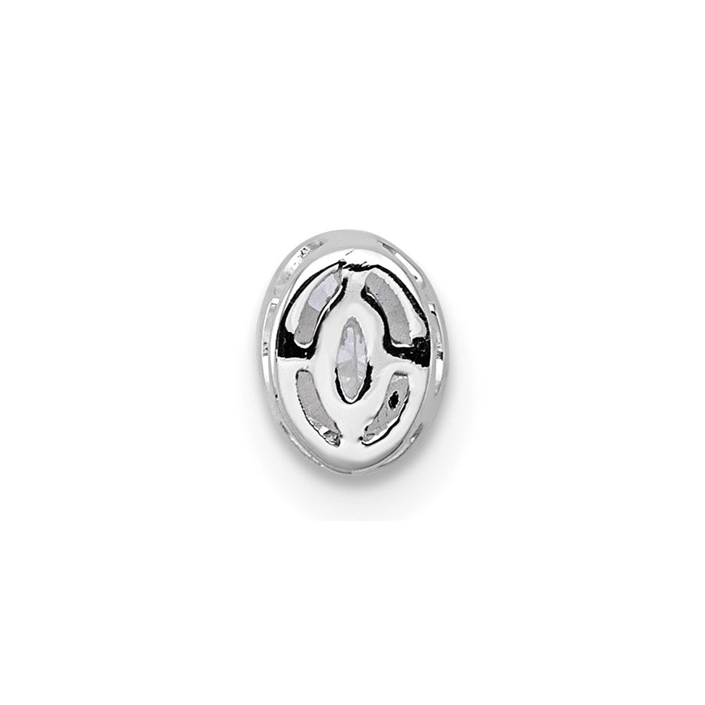 14kw 1/4ct Lab Grown Dia VS+ F+ Oval Comp Bezel Set Chain Slide Pendant