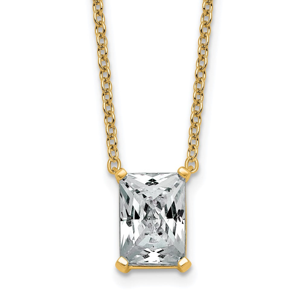 14k 3ct Radiant 4 Prong Pendant Mounting