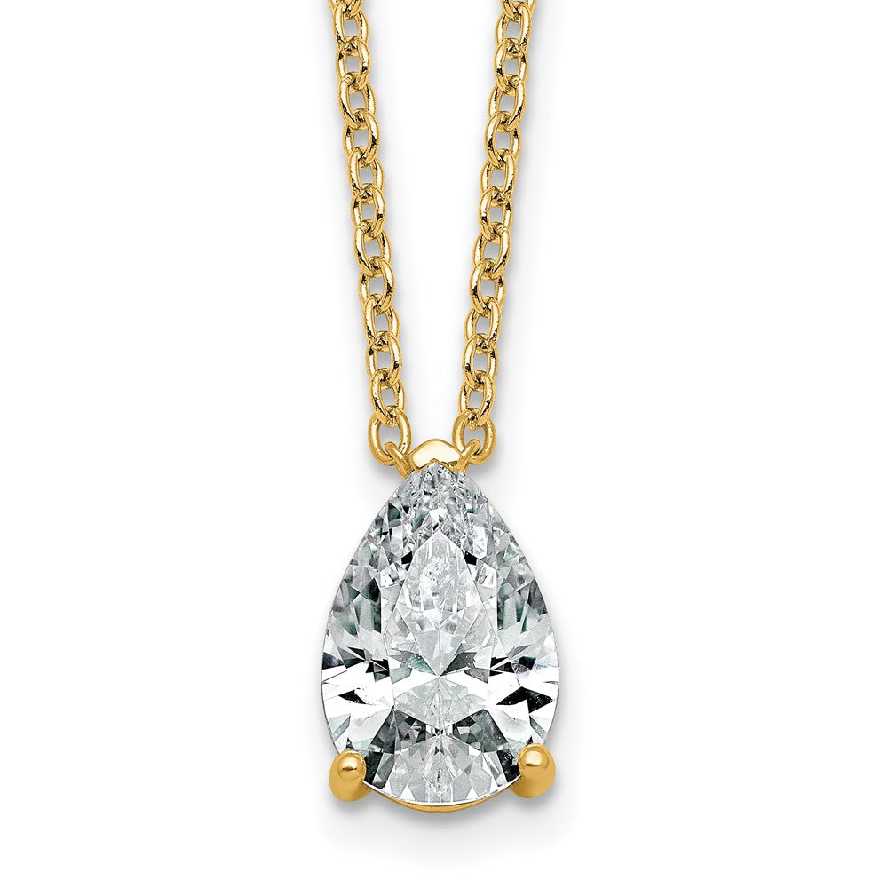 14k 3ct Radiant 3 Prong Pendant Mounting