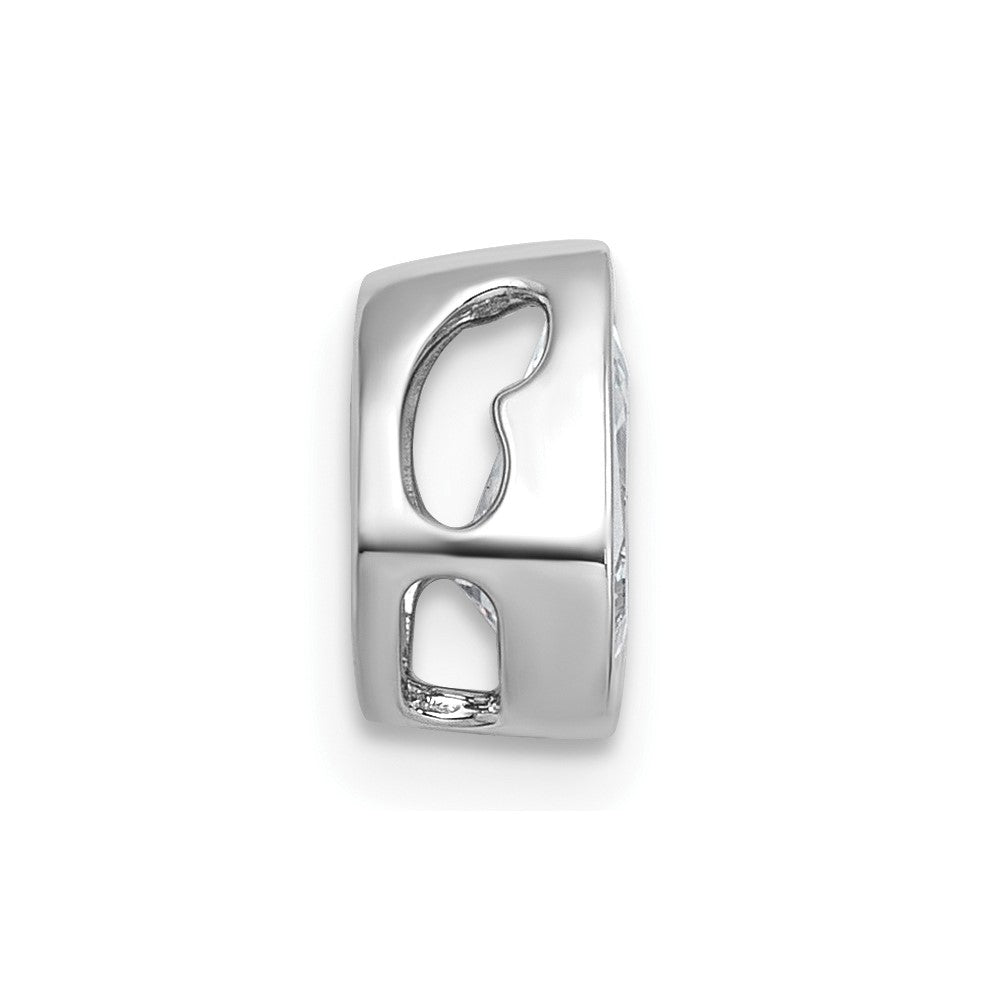 14kw 3/4ct Lab Grown Diamond VS+ F+ Pear Comp Bezel Chain Slide