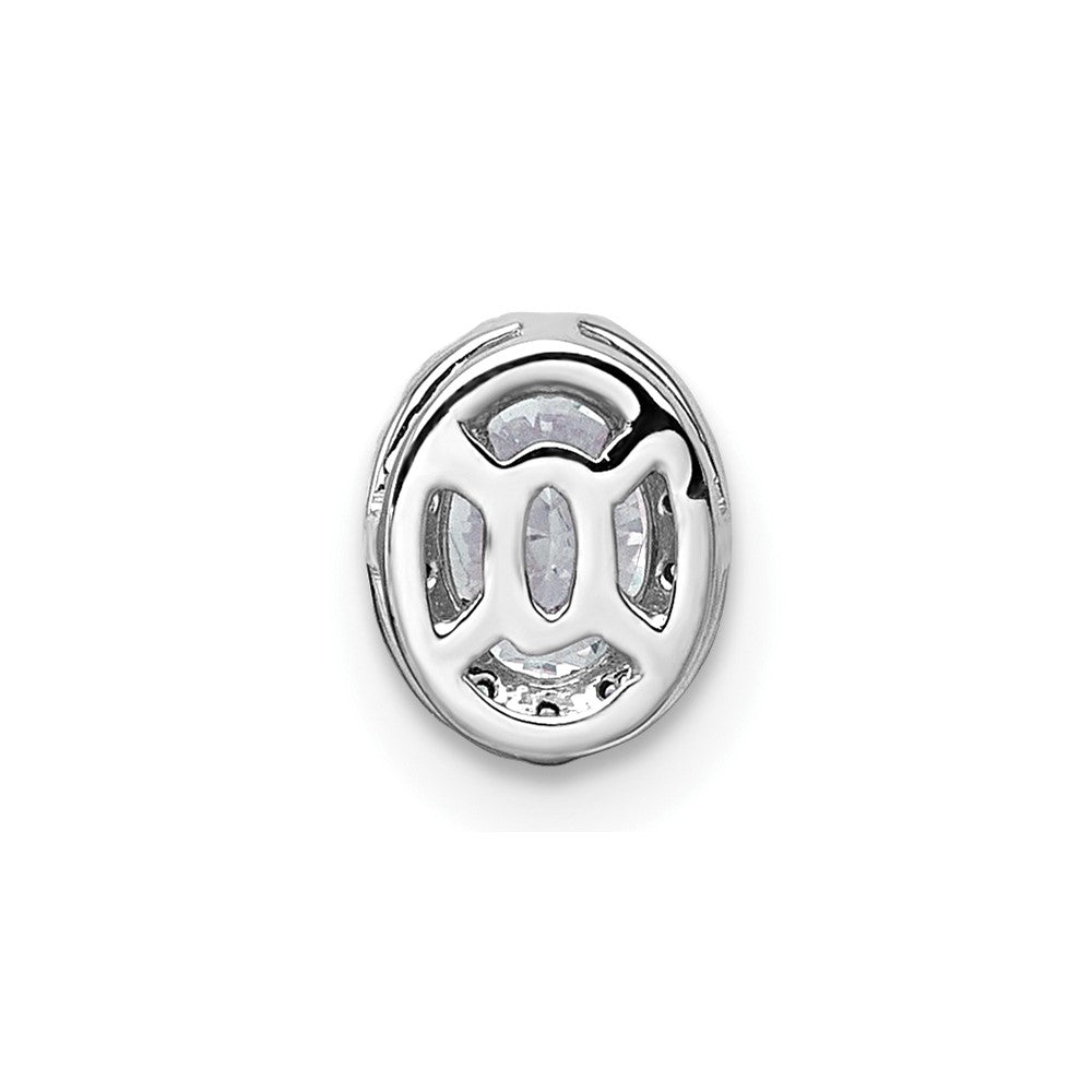 14kw 1/3ct Lab Grown Diamond VS+ F+ Round Comp Halo Chain Slide