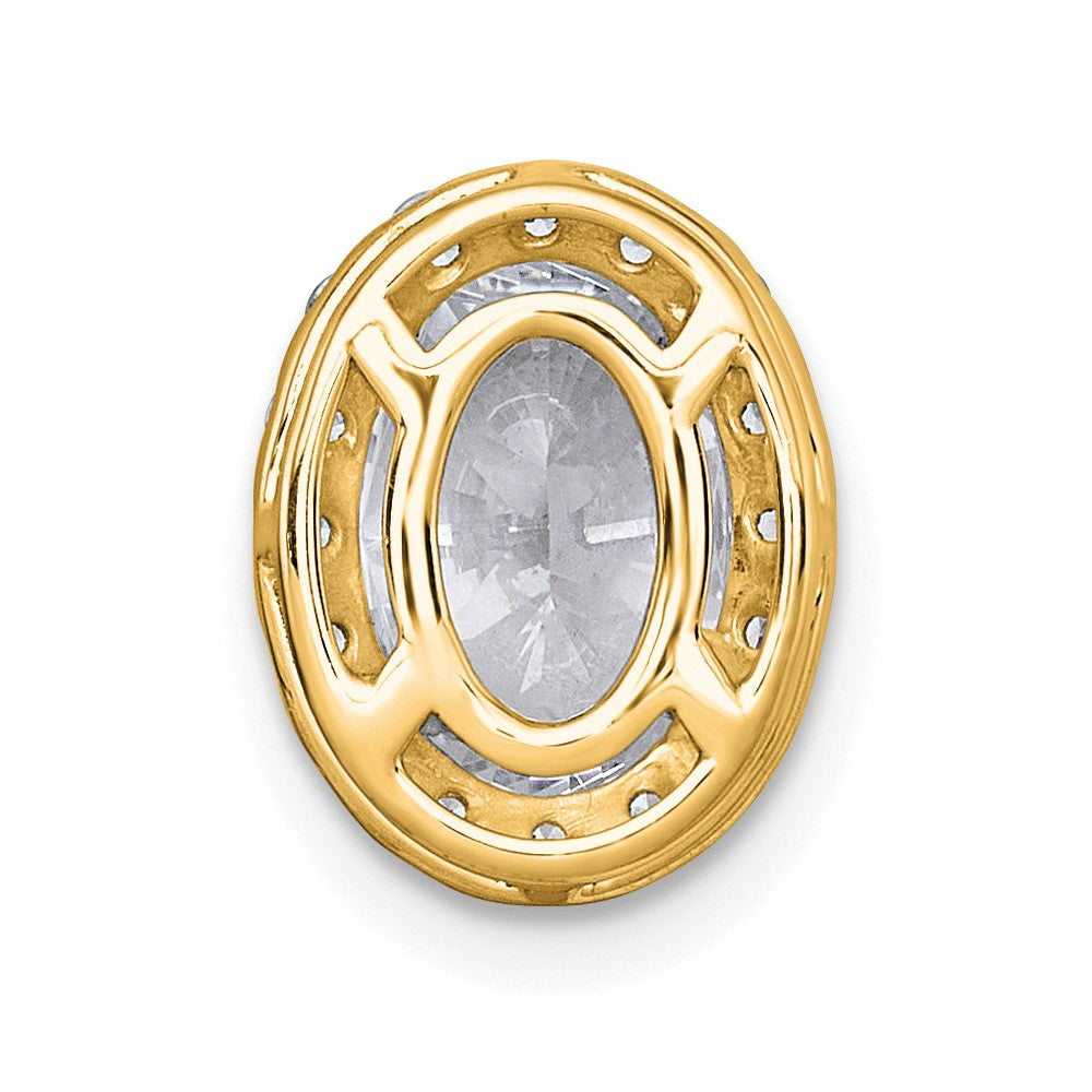 14k 1 3/4ct Cert Lab Grown Diamond VS+ F+ Round Comp Halo Chain Slide
