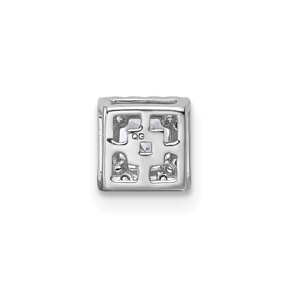 14kw 1/3ct Lab Grown Diamond VS+ F+ Princess Comp Halo Chain Slide