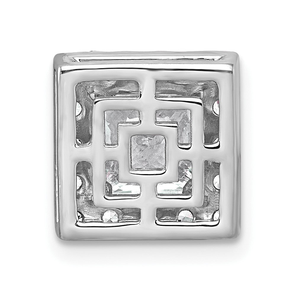 14kw 2 1/2ct Cert Lab Grown Diamond VS+ F+ Princess Comp Halo Chain Slide