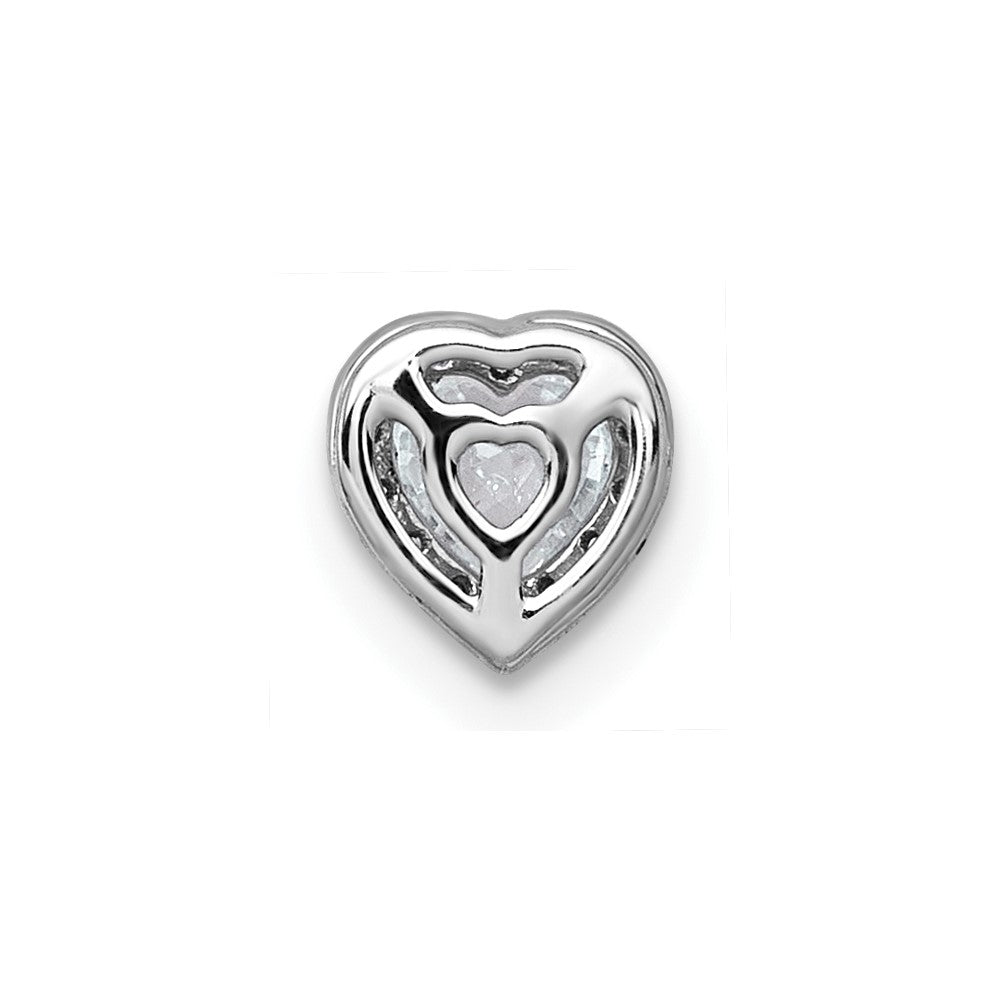 14kw 1/3ct Lab Grown Diamond VS+ F+ Heart Complete Halo Chain Slide