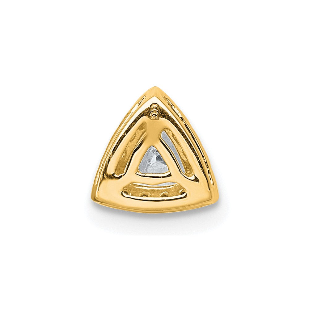 14k 1/3ct Lab Grown Diamond VS+ F+ Trillion Complete Halo Chain Slide