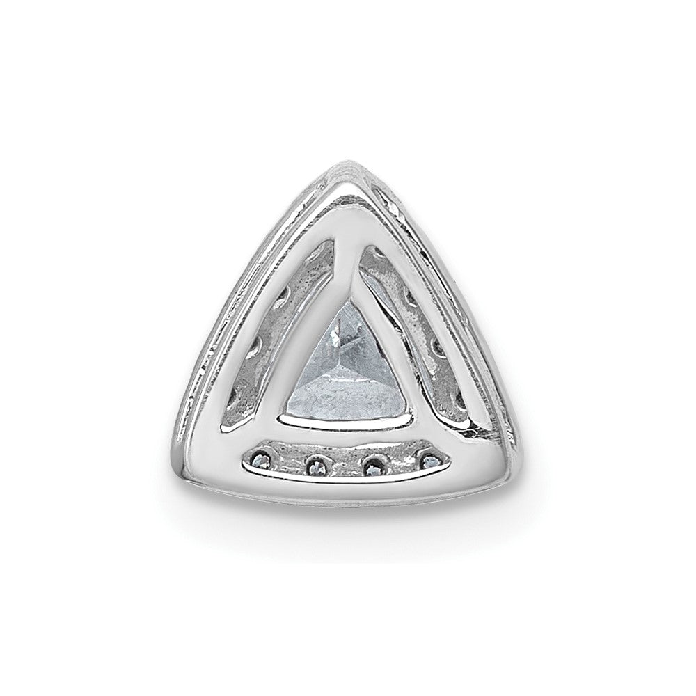 14kw 1/2ct Lab Grown Diamond VS+ F+ Trillion Complete Halo Chain Slide