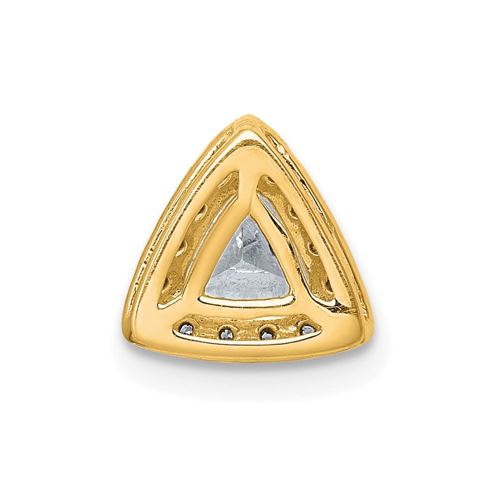 14k 1/2ct Lab Grown Diamond VS+ F+ Trillion Complete Halo Chain Slide