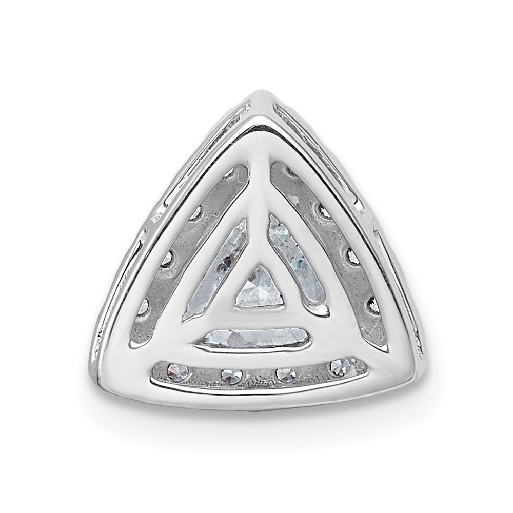 14kw 1 1/3ct Lab Grown Diamond VS+ F+ Trillion Comp Halo Chain Slide