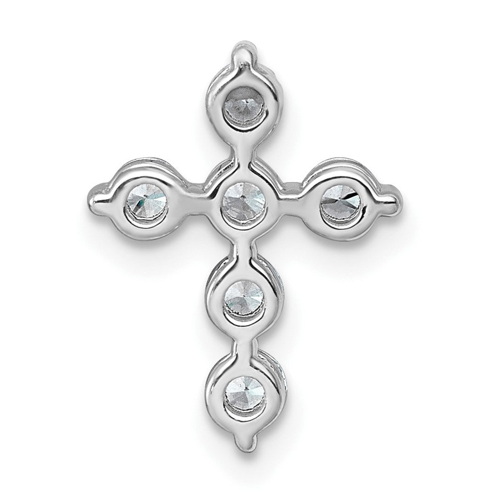 14kw 1/2ct Lab Grown Diamond VS+ F+ Comp Cross Chain Slide Pendant