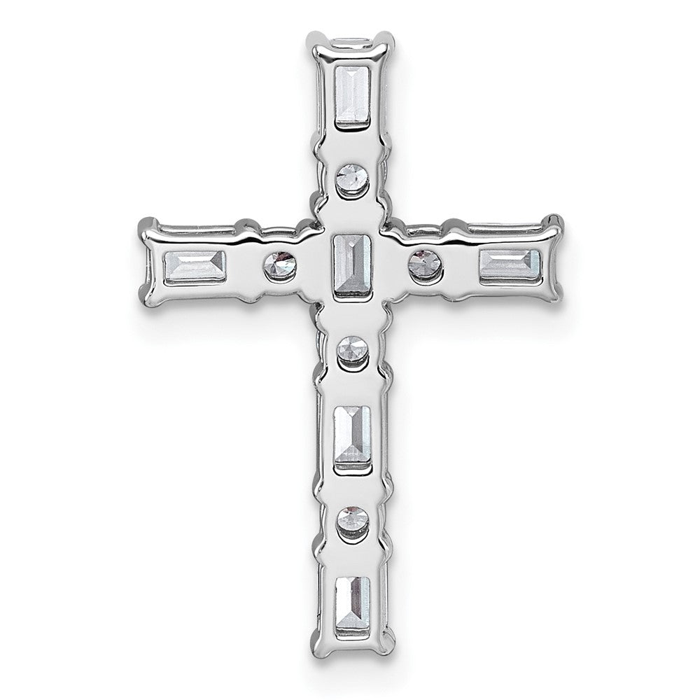14kw 1ct Lab Grown Diamond VS+ F+ Comp Cross Chain Slide Pendant