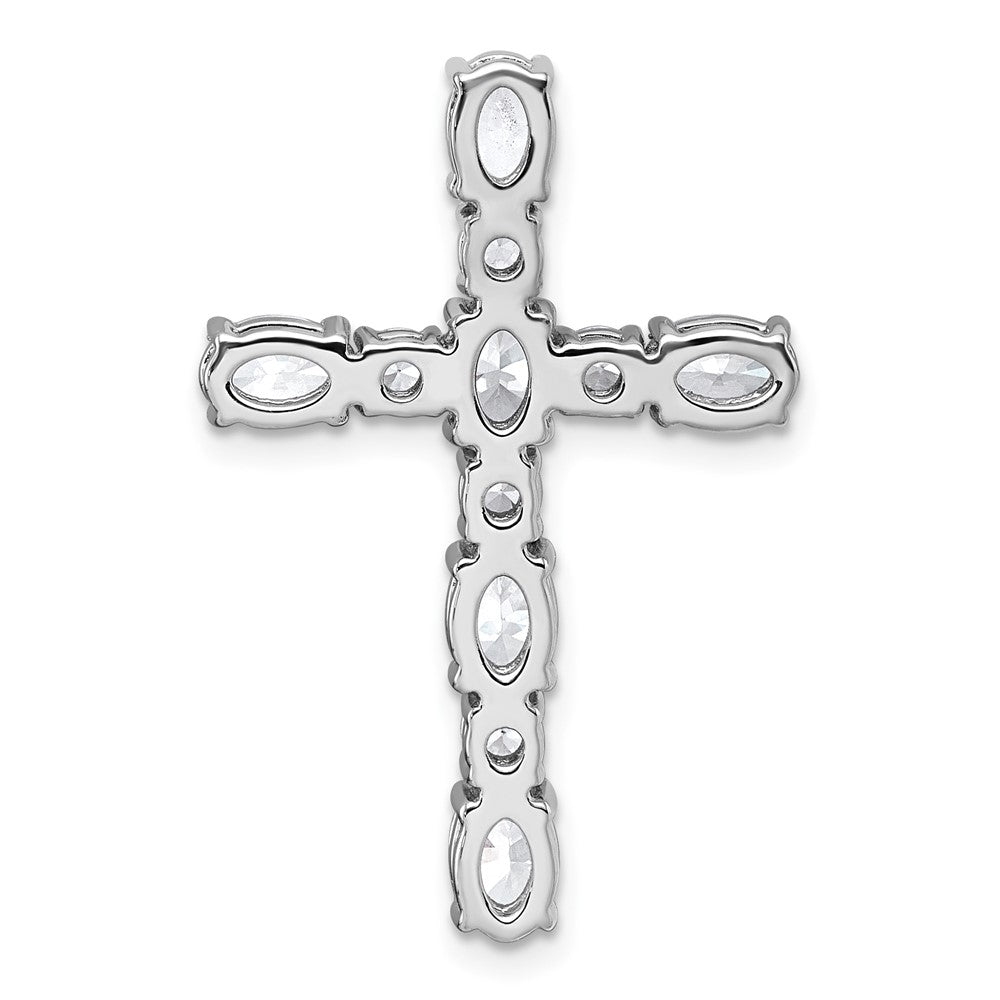 14kw 2 1/3ct Lab Grown Diamond VS+ F+ Comp Cross Chain Slide Pendant