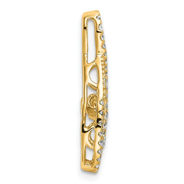 14k 1/2ct Lab Grown Diamond VS+ F+ Complete Teardrop Pendant