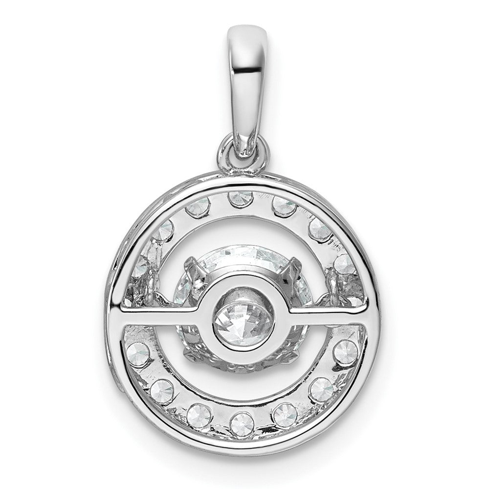 14kw 1 1/2ct Lab Grown Diamond VS+ F+ Comp Vibrant Circle Pendant