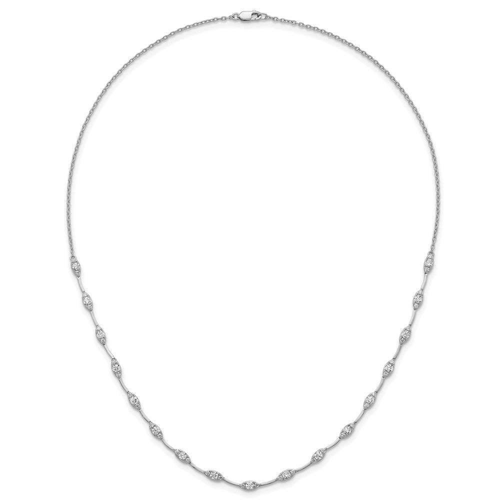 14kw 2ct Lab Grown Diamond VS+ F+ 18in Fashion Tennis Necklace