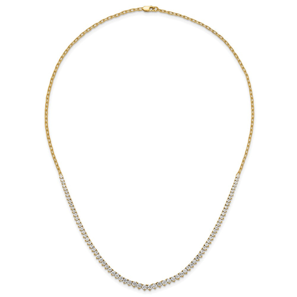 14k 4ct Lab Grown Diamond VS+ F+ 18in Fashion Tennis Necklace