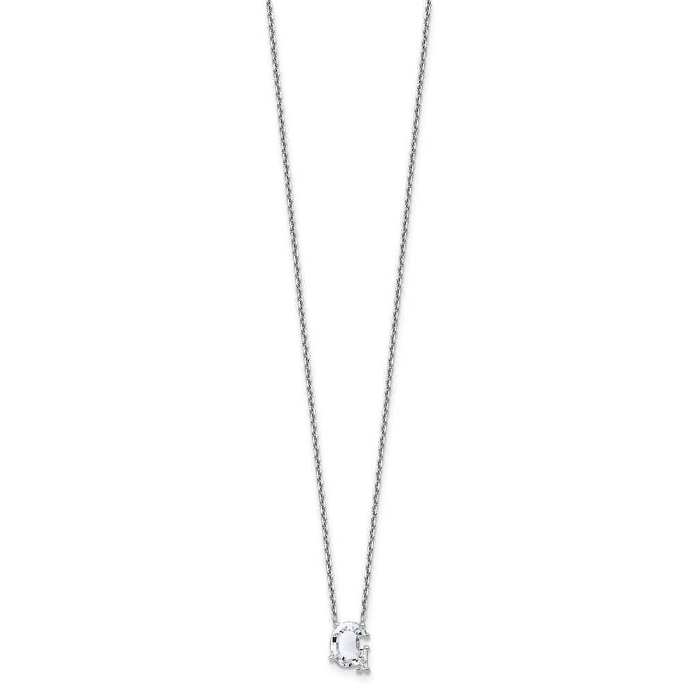 14kw 2 1/4ct Lab Grown Dia VS+ F+ Comp Letter G 18in Initial Necklace