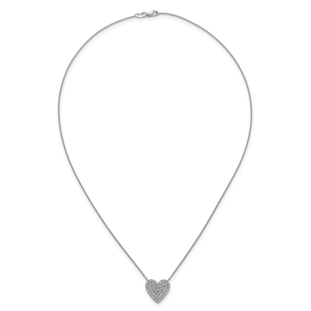 14kw 3/4 ctw Lab Grown Diamond VS+ F+ Heart Cluster Necklace