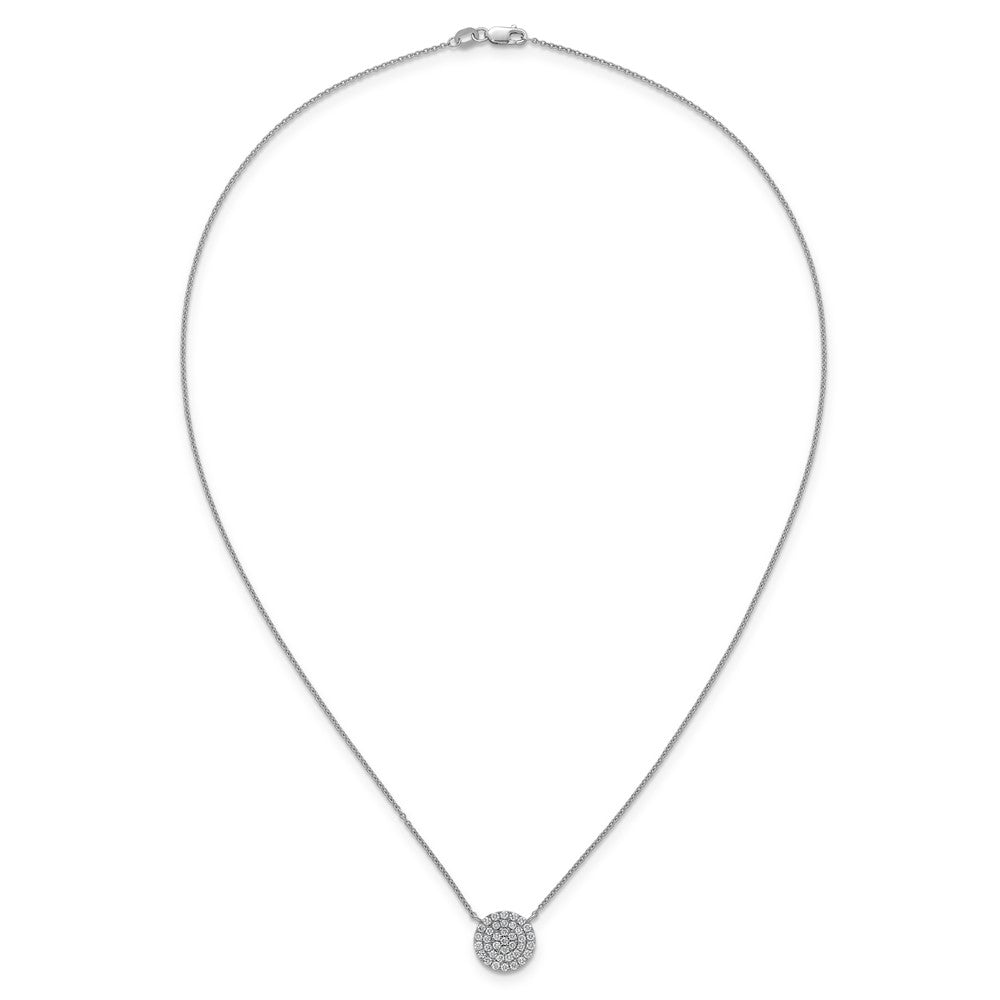 14kw 1/2 ctw Lab Grown Diamond VS+ F+ Round Cluster Necklace