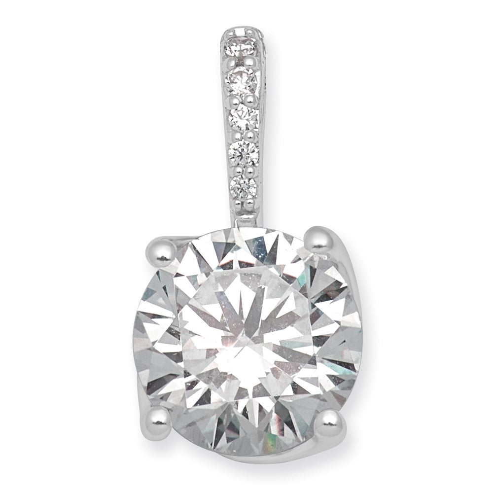 14kw 1ct Lab Grown Dia VS+ F+ Round Complete Twist Pendant