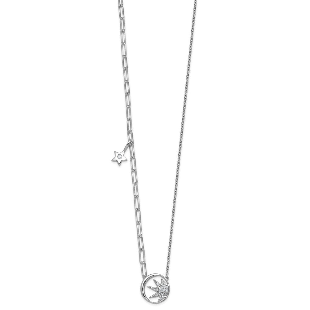 14kw Lab Grown Dia VS+ F+ Sun & Star Complete Necklace