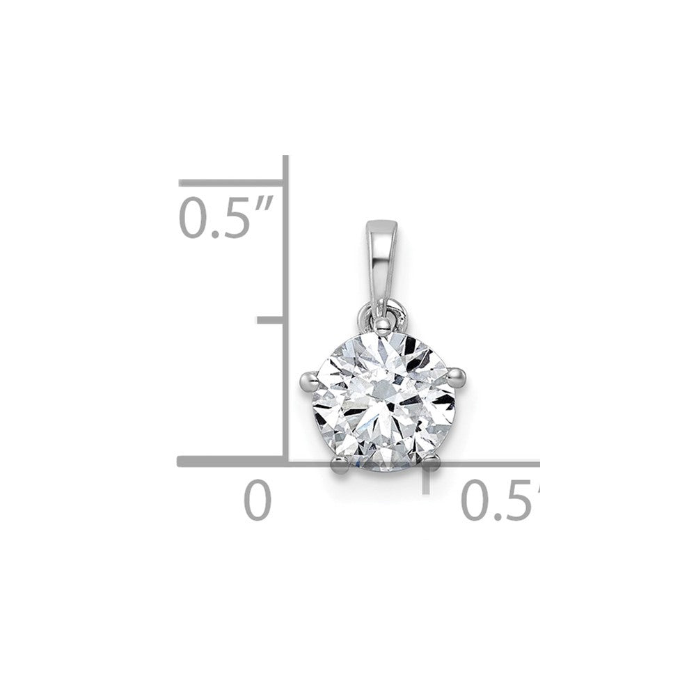 14kw 1ct Cert Lab Grown VS+ F+ Round 8X Diamond Pendant