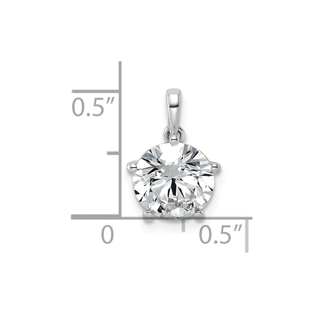 14kw 2ct Cert Lab Grown VS+ F+ Round 8X Diamond Pendant