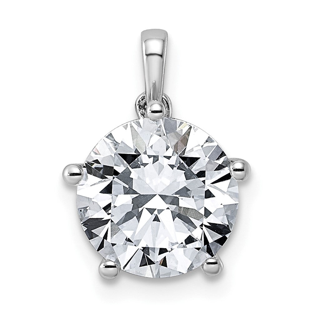 14kw 3ct Cert Lab Grown VS+ F+ Round 8X Diamond Pendant