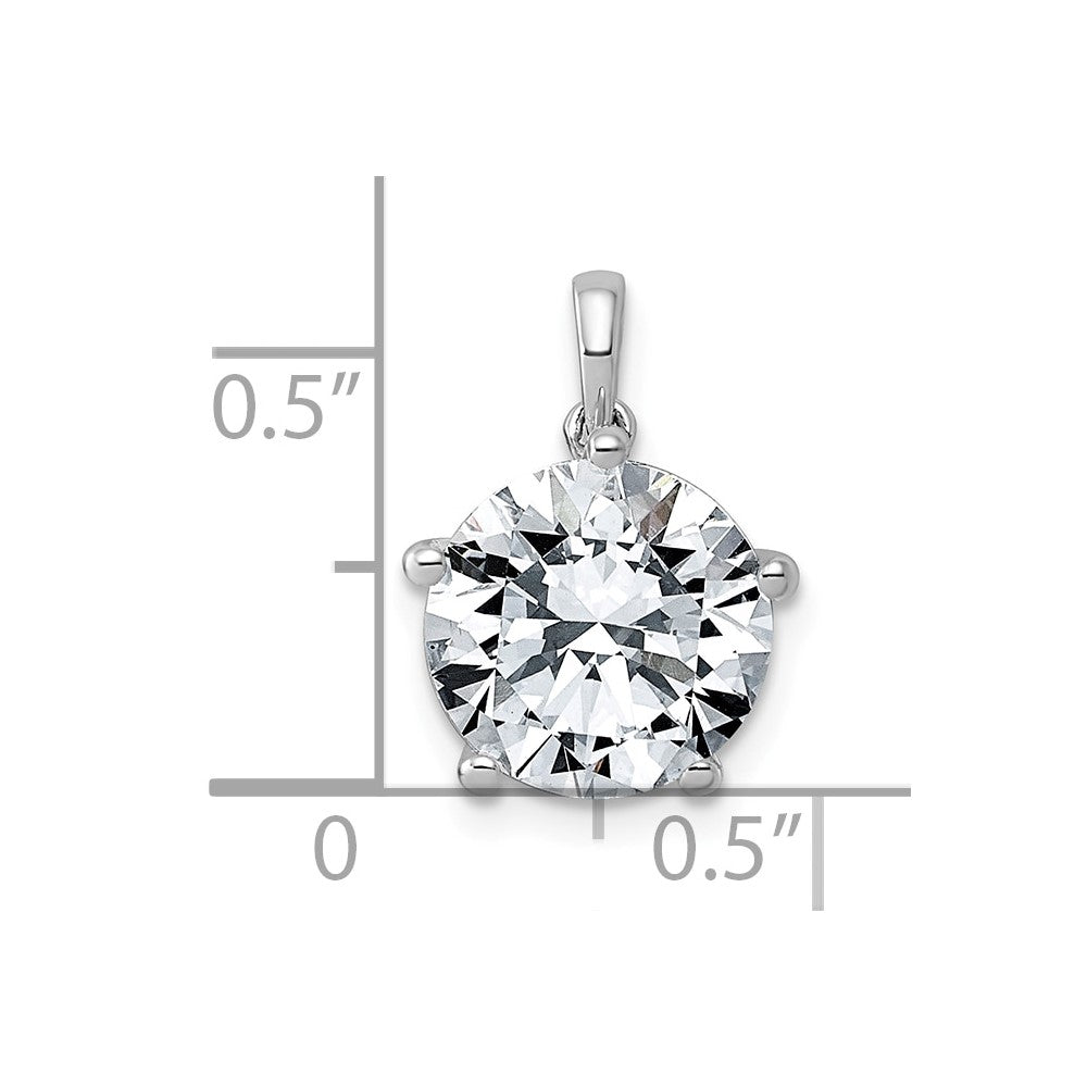14kw 4ct Cert Lab Grown VS+ F+ Round 8X Diamond Pendant