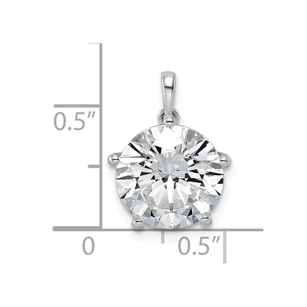 14kw 5ct Cert Lab Grown VS+ F+ Round 8X Diamond Pendant
