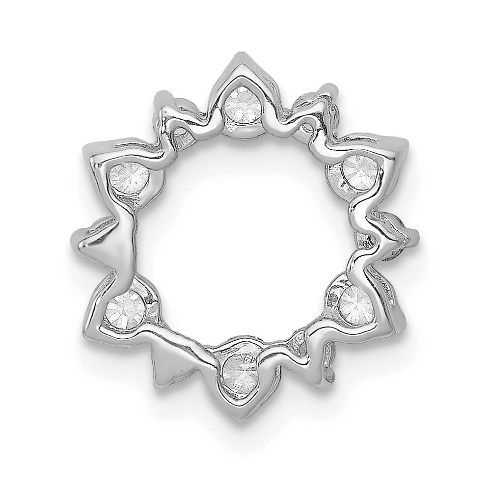 14kw 1/2ct Lab Grown Diamond VS/SI+ G+ Comp Fashion Circle Chain Slide