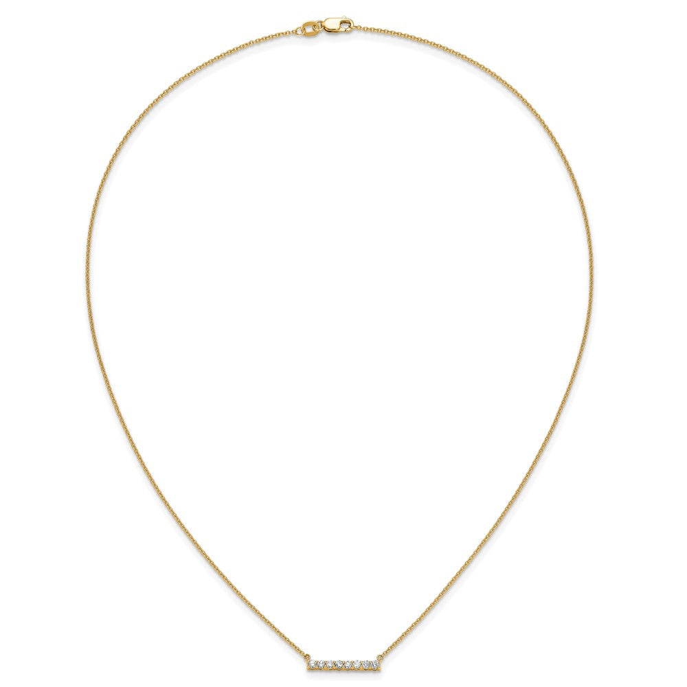 14k 1/3ct Lab Grown Diamond VS/SI+ G+ Comp 18in Bar Necklace