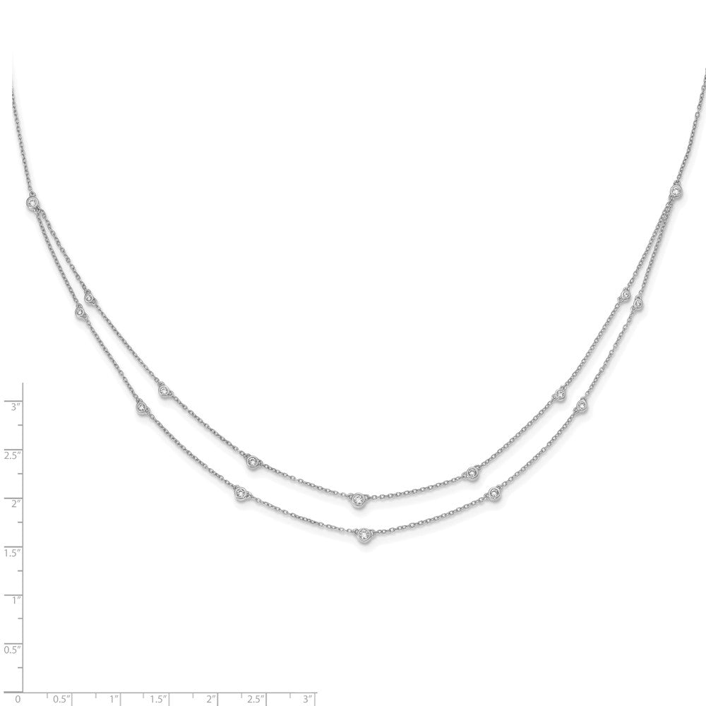14kw 1/2ct Lab Grown Dia VS/SI+ G+ Comp 16 Station 18in Necklace
