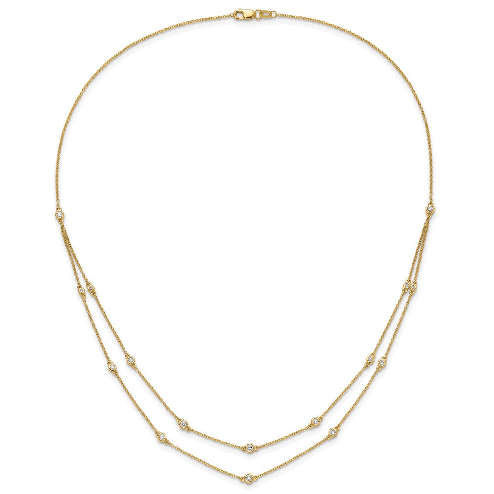 14k 1/2ct Lab Grown Dia VS/SI+ G+ Comp 16 Station 18in Necklace
