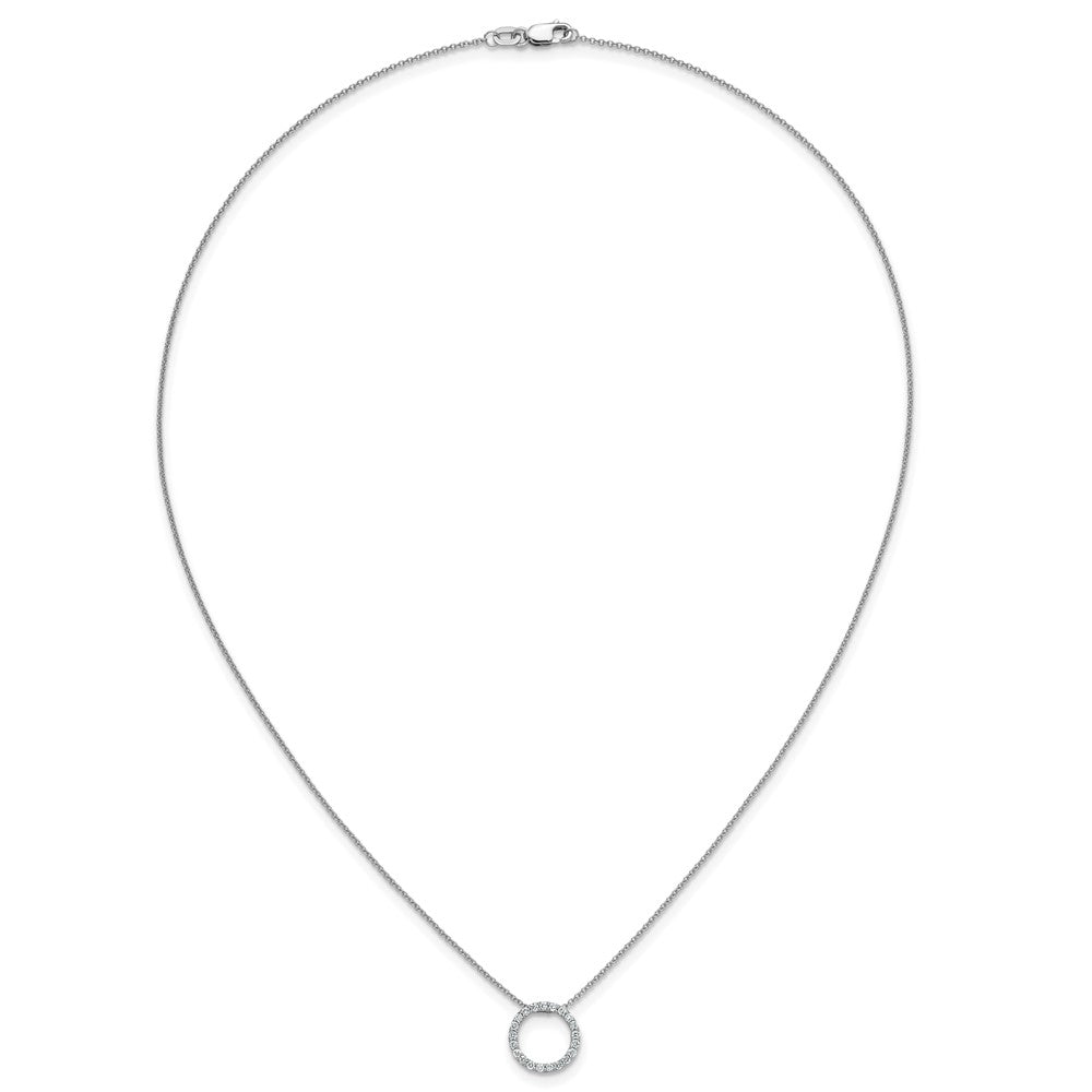 14k 1/4ct Lab Grown Diamond VS/SI+ G+ 18in Round Pendant Necklace