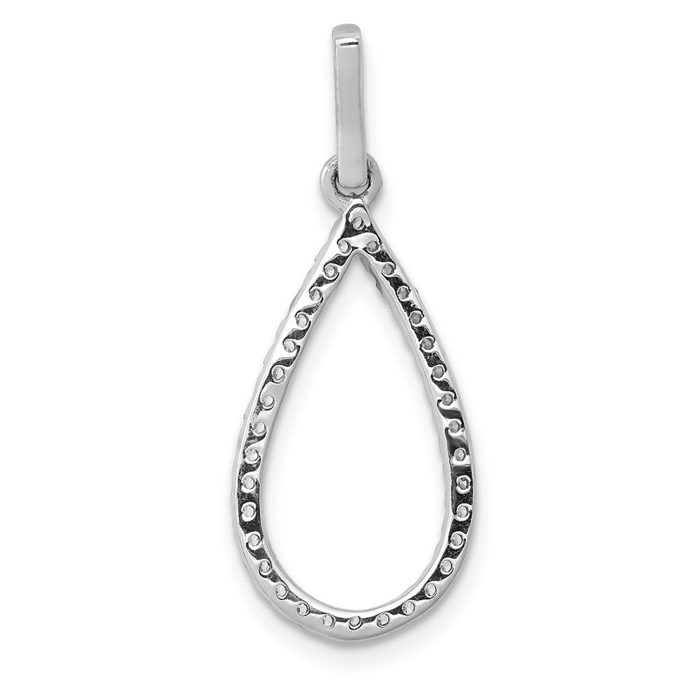 14kw 1/4ct Lab Grown Diamond VS/SI+ G+ Comp Teardrop Dangle Pendant