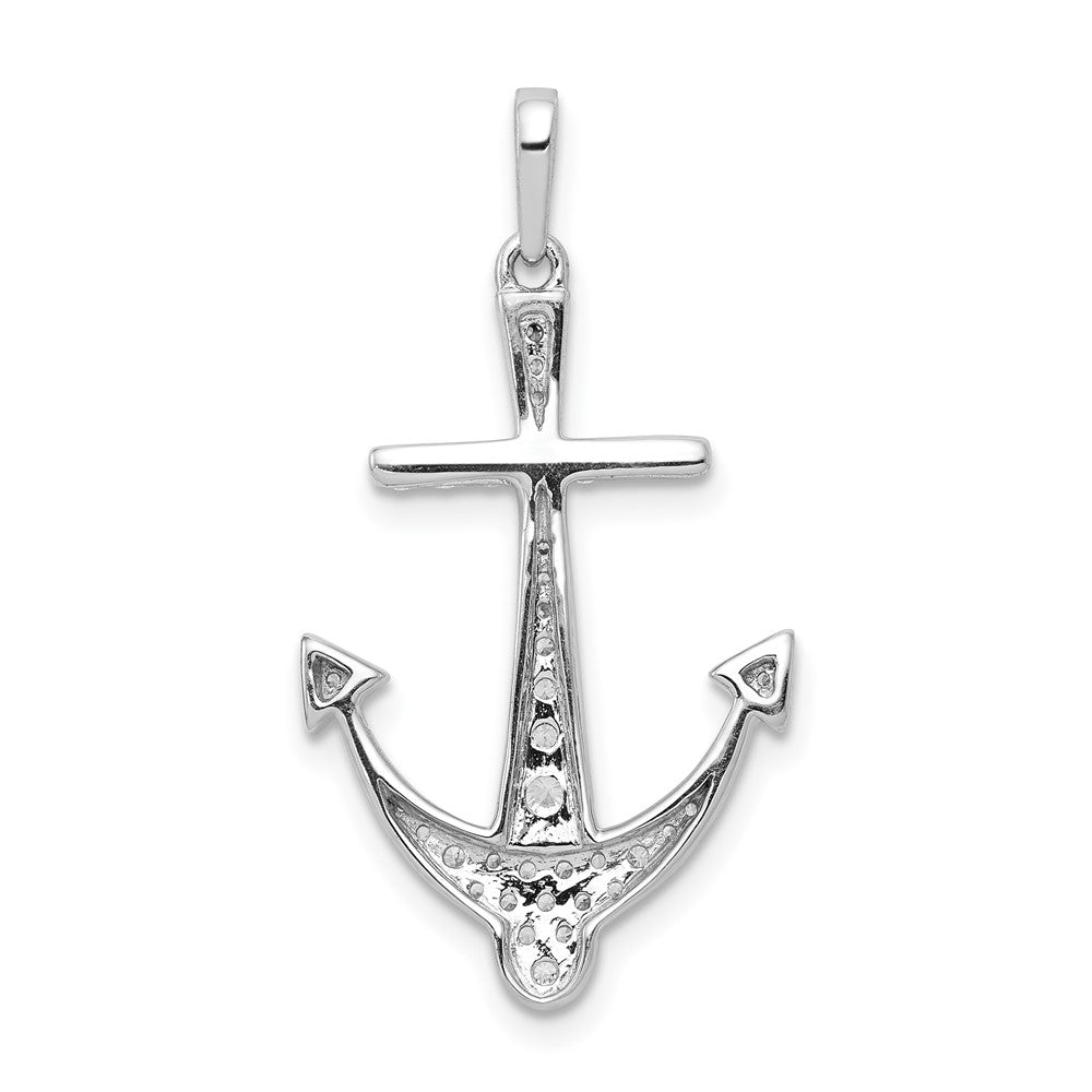 14k White Gold 1/4ct Lab Grown Diamond VS/SI+ G+ Comp Anchor Pendant