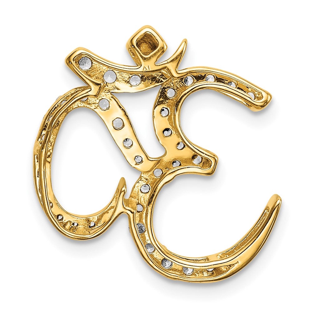 14k 3/8ct Lab Grown Diamond VS/SI+ G+ Comp Om Chain Slide