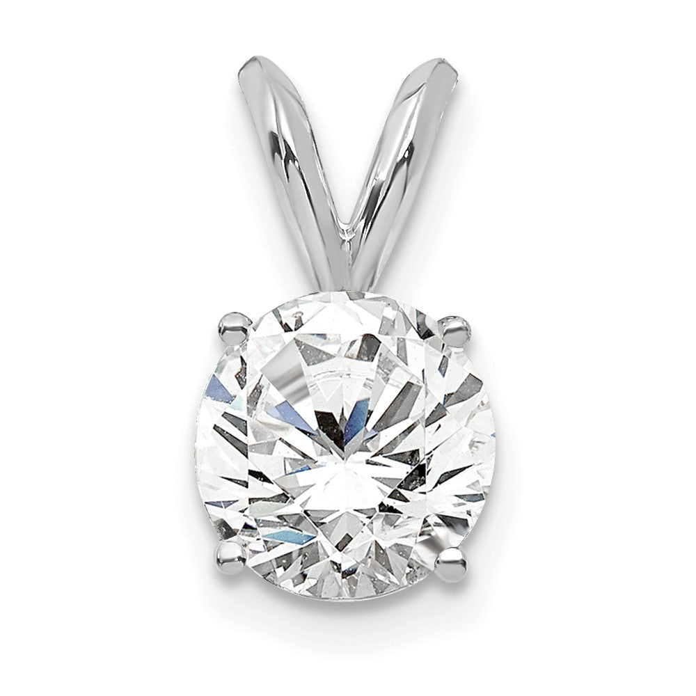 14kw 3/4 ct Cert Lab Grown Dia VS/SI+ G+ Comp 4 Prong Solitaire Pendant