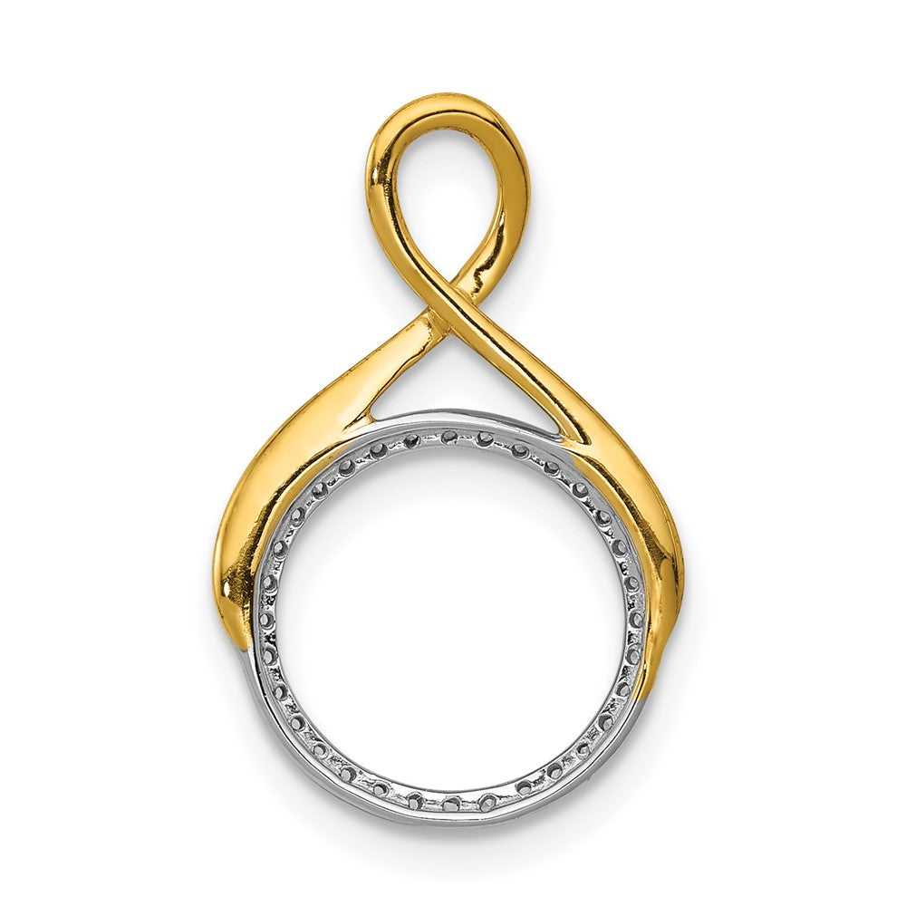 14ktt 1/10ct Lab Grown Diamond VS/SI+ G+ Comp Circle Dangle Chain Slide