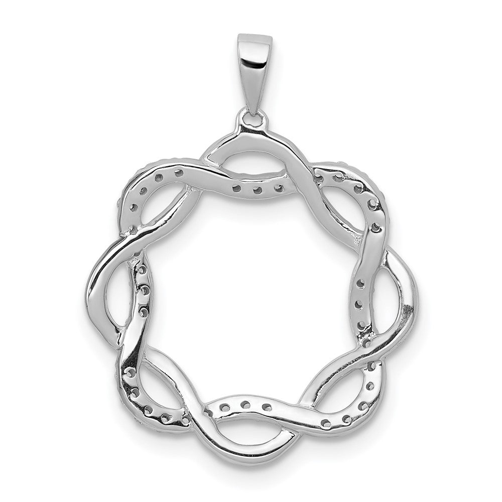 14kw 1/5ct Lab Grown Diamond VS/SI+ G+ Complete Twisted Circle Pendant