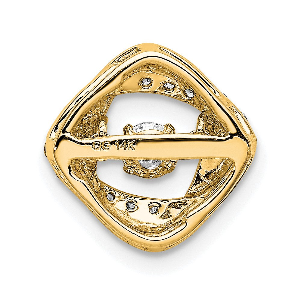 14k 1/4ct Lab Grown Diamond VS+ F+ Comp Intertwined Circles Pendant
