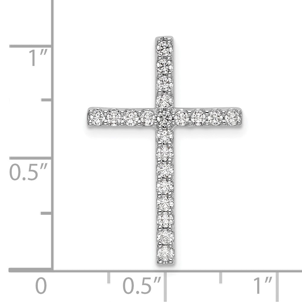 10kw 1/2ct Lab Grown Diamond VS/SI+ G+ Comp Cross Chain Slide Pendant