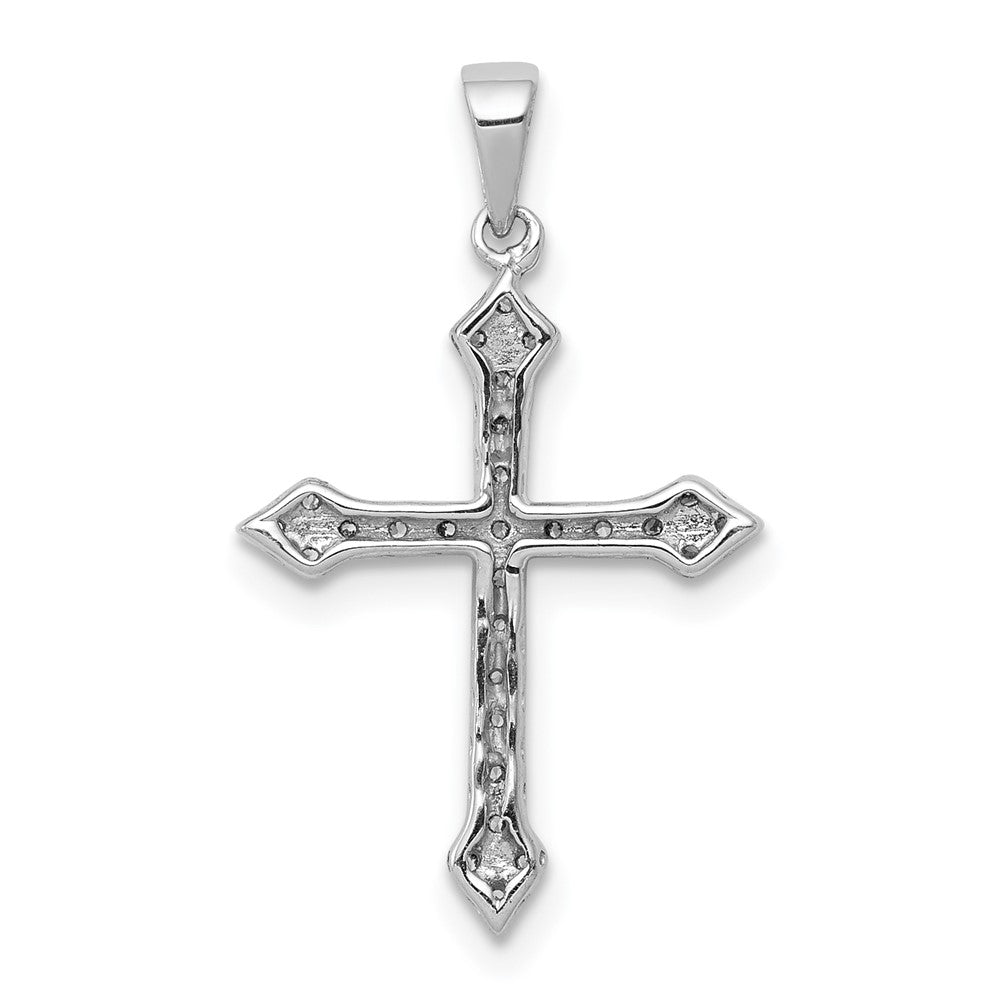14kw 1/5ct Lab Grown Diamond VS/SI+ G+ Comp Cross Pendant
