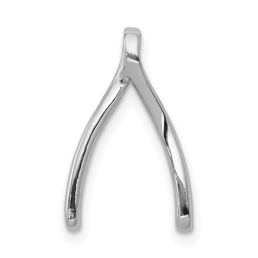 14kw 1/8ct Lab Grown Diamond VS/SI+ G+ Comp Wishbone Chain Slide