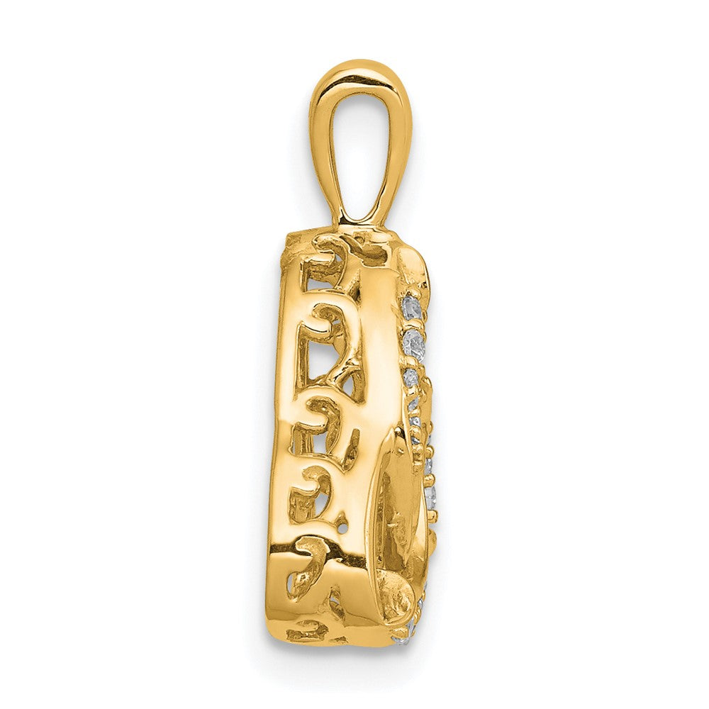 14k 1/5ct Lab Grown Diamond VS+ F+ Comp Vibrant Celtic Pendant