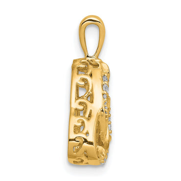 14k 1/5ct Lab Grown Diamond VS+ F+ Comp Vibrant Celtic Pendant