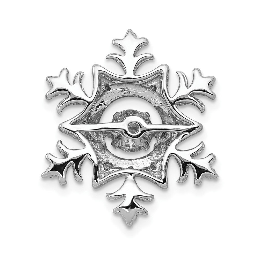14kw 3/8ct Lab Grown Dia VS/SI+ G+ Comp Vibrant Snowflake Chain Slide