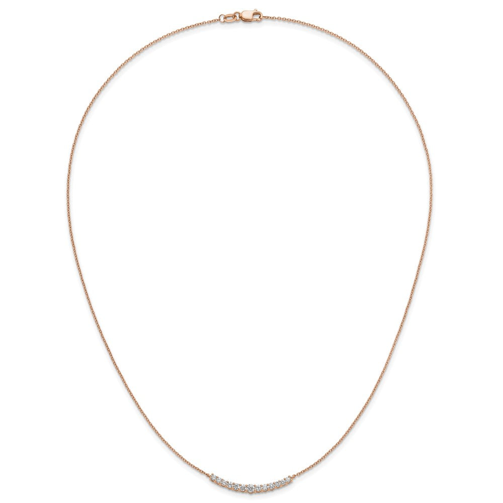 14kr 1/2ct Lab Grown Diamond VS/SI+ G+ Comp 18in Fashion Bar Necklace