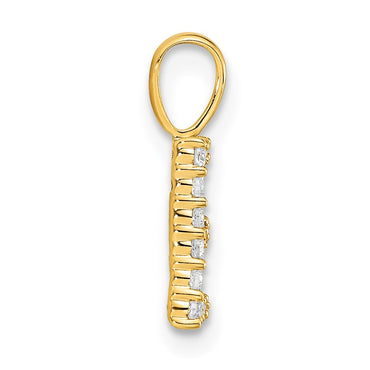 14k 1/8ct Lab Grown Diamond VS/SI+ G+ Complete Letter E Initial Pendant